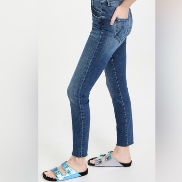 MOTHER The Stash Swooner High Rise Ankle Skinny Jeans Chick Flick $248 Size 27 - Picture 5 of 5